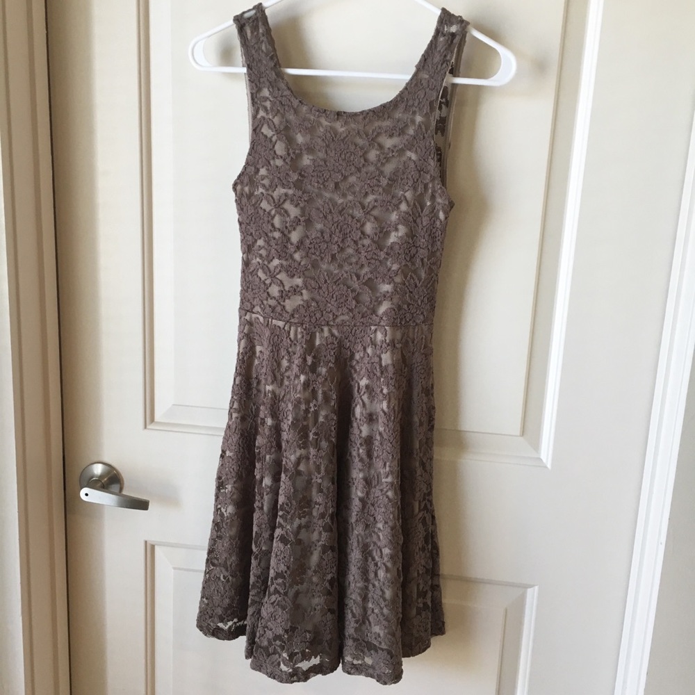 Brown lace dress